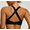 Black, variant on Paemity Sports Bras for Women, High Support Strappy Padded Fitness Workout Top Criss Cross Back Yoga Sports Bra, Black