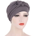 thumbnail image 3 of Bangcool Turban Headwrap Twisted Braid Elastic Beanie Headwrap Hair Loss Cover Sleep Cap, 3 of 4