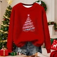 thumbnail image 4 of Craaazy Christmas Sweaters for Women Crew Neck Long Sleeve Shirts Xmas Holiday Warm Tops Gifts, 4 of 5