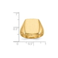 thumbnail image 5 of Real 14kt Yellow Gold 14.5x13.0mm Closed Back Mens Signet Ring Size: 10; for Adults and Teens; for Women and Men, 5 of 5