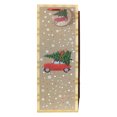 thumbnail image 1 of Holiday Time Christmas Wine Gift Bag With Tree and Car Design, 1 of 4