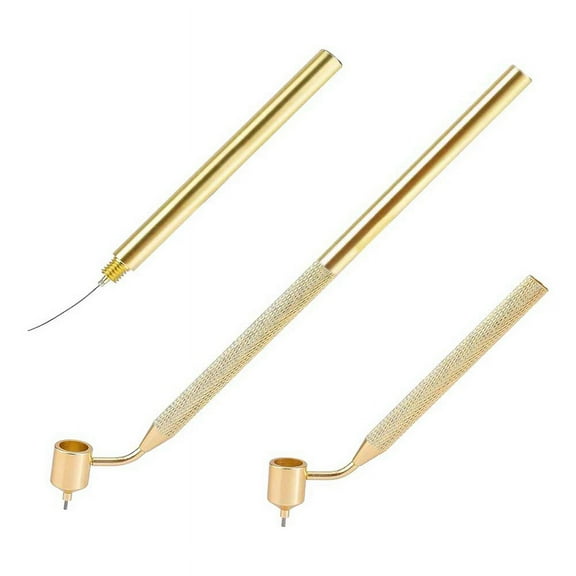 2 Pcs Paint Applicator Pen, 0.4/0.7mm Slanting Fine Line Writer Pen Aluminum Detailing Fluid Writer Pen