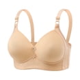 thumbnail image 2 of Wiyuqeen Wireless Bras for Women Comfort Full Coverage T-Shirt Bra Lightly Lined Push up Bra V-Neck Bralettes for Ladies, 2 of 6
