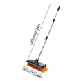 thumbnail image 3 of Brosse de Plancher pour Piscine avec Lame Raclette, Brosse de Plancher à Poils Rigides avec Raclette en Caoutchouc, Perche Amovible en Acier Inoxydable, 3 of 6