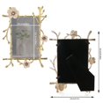 thumbnail image 2 of Marco de fotos Goutangen, 8,5 x 6,3 cm, metal dorado con estampado floral, 2 of 7