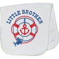 thumbnail image 2 of Inktastic Nautical Little Brother Baby Burp Cloth, 2 of 3