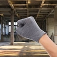 thumbnail image 4 of 12 guantes de algodón grises para trabajo, guantes de seguridad para uso industrial, protección laboral y de tráfico, 4 of 7