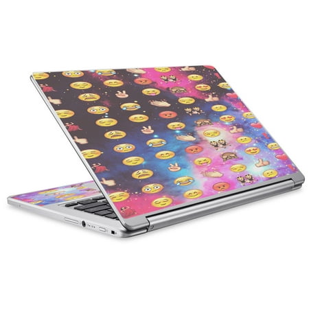Skin Decal For Acer Chromebook R13 Laptop Vinyl Wrap / Emojis In Galaxy