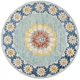 thumbnail image 2 of Safavieh Blossom Trinity Floral Area Rug, Blue/Gold, 6' x 6' Round, 2 of 8