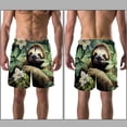 thumbnail image 3 of luoweisi Men's Beach Shorts Quick Dry Swim Trunks with Mesh Lining Sloth S, 3 of 5