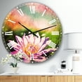 thumbnail image 2 of DesignArt Purple Lotus on Abstract Background Large Wall Clock, 2 of 2