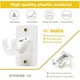 thumbnail image 5 of Barra de cortina, suministros de baño autoadhesivos, ganchos de ducha artesanales, Clips fijos, Clip de retención organizador montado en la Almacenamiento y organización del hogar blanco 4 piezas Wosthever HA043551-02, 5 of 6