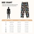 thumbnail image 3 of Balery Colorful Retro Tape Pantalones de pijama para mujer, pijamas ultraligeros, pantalones de estar por casa-X-Large, 3 of 6