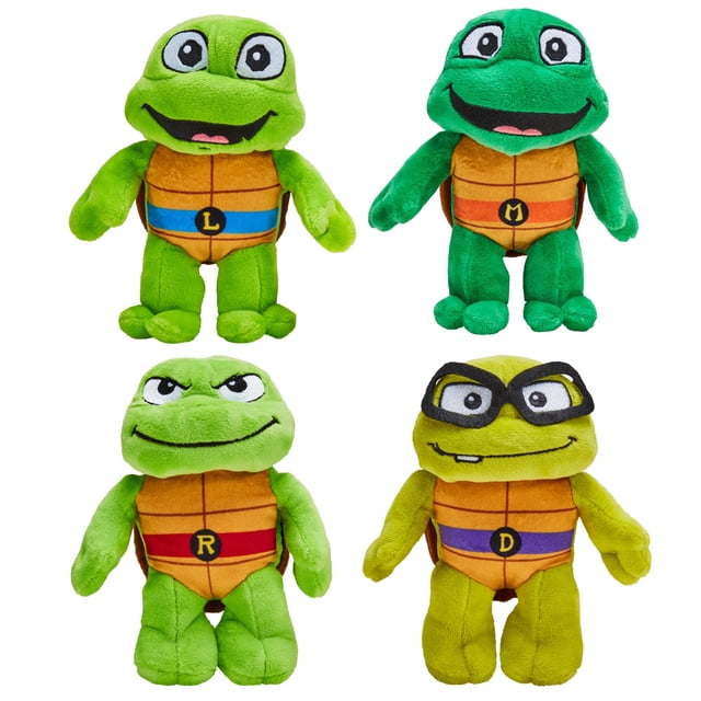 Juguete de peluche Teenage Mutant Ninja Turtles Tales of The TMNT Toddler, paquete de 4