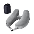 thumbnail image 3 of Almohada cervical de viaje para coche, avión, uso al aire libre, almohada ergonómica para la siesta en la oficina. gris, 3 of 9
