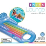 Lot De 2 Intex King Kool Lounge – Matelas Gonflable Piscine Confortable Avec Appui-tête, Bleu Fun !