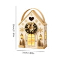 thumbnail image 3 of Christmas Magic House Gift Box Cottage Shaped Handle Packaging Gingerbread | Lidded Cardboard Container for Cookies Candy Small Presents Holiday Party Favor Storage Carrying Display Seasonal Treats, 3 of 4
