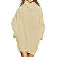 thumbnail image 1 of LAICAIW Robe Chandail Longue Ample à Col Roulé Oversize pour Femmes, 1 of 7