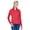 RED HEATHER, variant on UltraClub Ladies' Cool & Dry Heathered Performance Quarter-Zip - 8618W