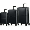 thumbnail image 2 of Earth Collection, 3-piece Hardside Luggage set, Black, 2 of 6