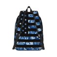 thumbnail image 7 of Geaub navy camouflage american flag durable canvas backpack: stylish, lightweight, and spacious with adjustable straps, 7 of 7