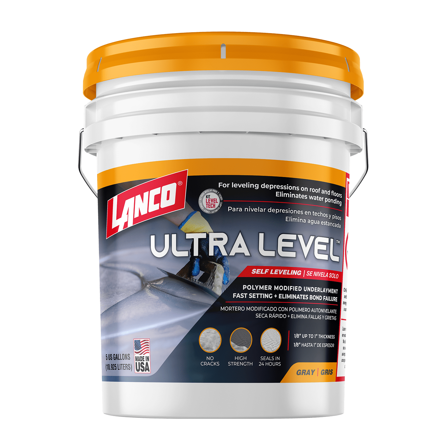 Lanco Ultra Level, Mortar Mix Underlayment Grey Finish, 40 Pound