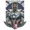 thumbnail image 2 of Boy's Marvel The Falcon and the Winter Soldier Captain America Shield Wings  Graphic Tee White Large, 2 of 5
