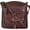 Brown Wash, variant on Leather Crossbody Bag For Women With Adjustable Sling Strap - Medium Size Crossover  Handbag Purse