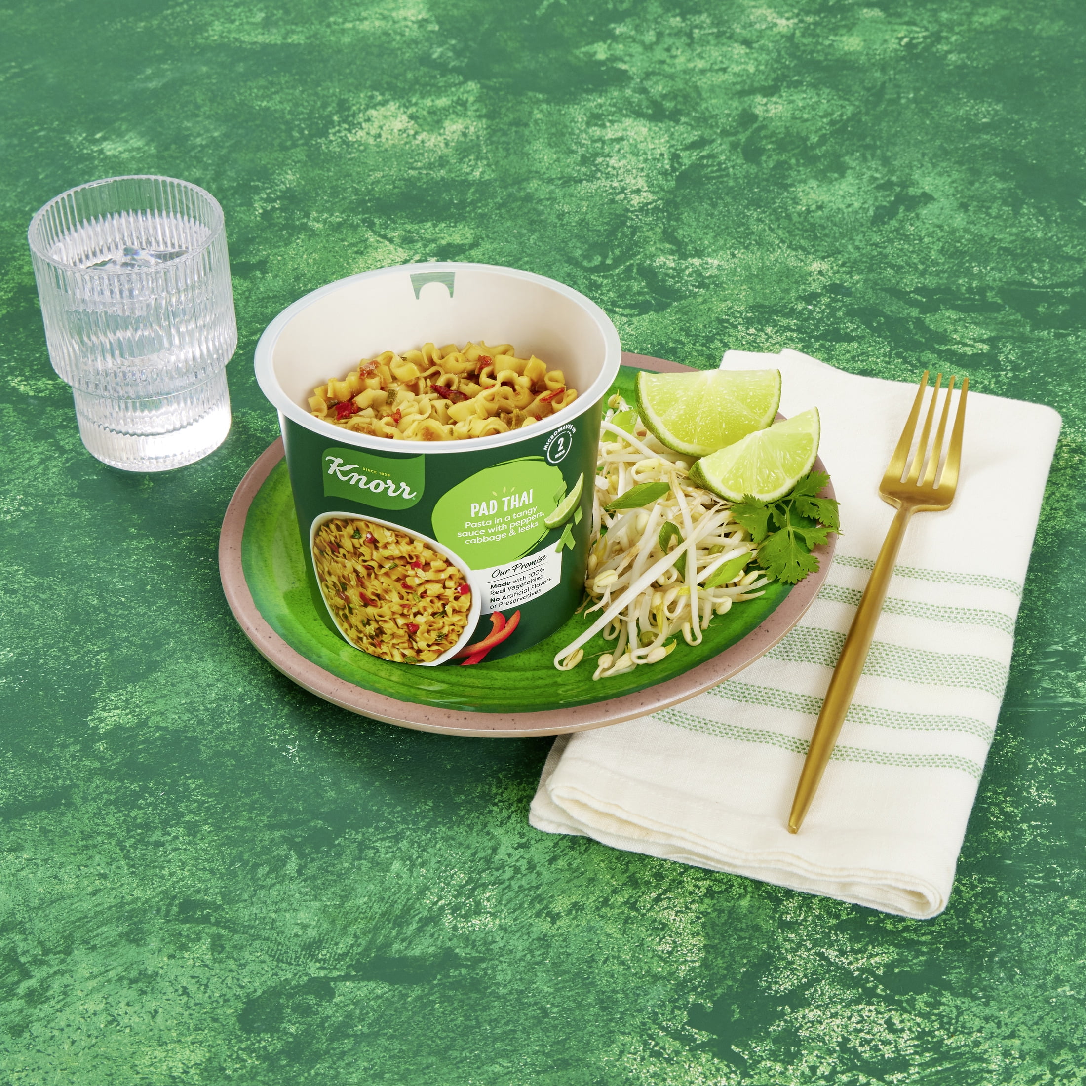 (8 pack) Knorr Pasta Sides Pad Thai Noodles Made with Real Vegetables, 2.6 Oz Cup