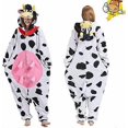 thumbnail image 5 of Adult Unisex Animal Cow Onesie Pajamas, Cosplay Halloween Christmas Carnival Costume, Novelty Nightwear Pyjamas, 5 of 5