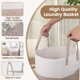 thumbnail image 3 of Laundry Basket - 40 x 35 cm Foldable Storage Baskets - Cotton Rope Laundry Basket with Handles - Toy Storage Basket - for Living Room, Bathroom, 3 of 5