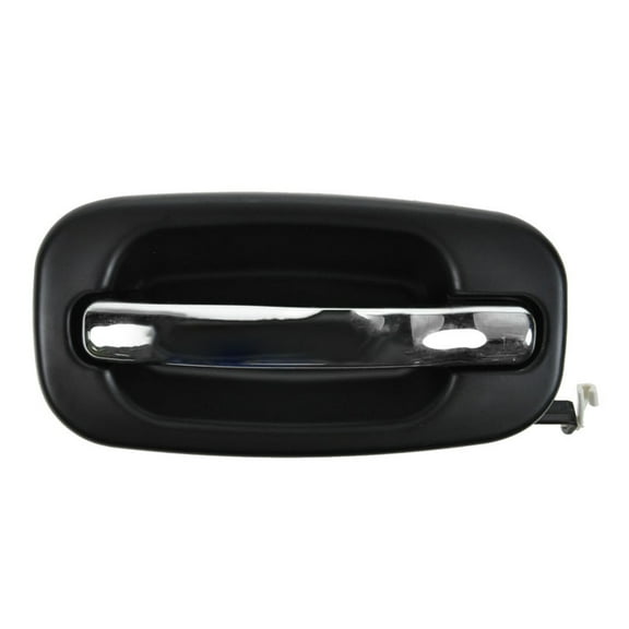 TRQ Chrome/Black Door Handle Right RH Rear Exterior for Silverado Pickup Truck DHA48642