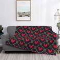 thumbnail image 2 of Honeii Red Rooster print throw blanket, crafted from cozy cotton flannel, offers versatile home decor as a bedding suitable for all seasons.-40"x30", 2 of 6