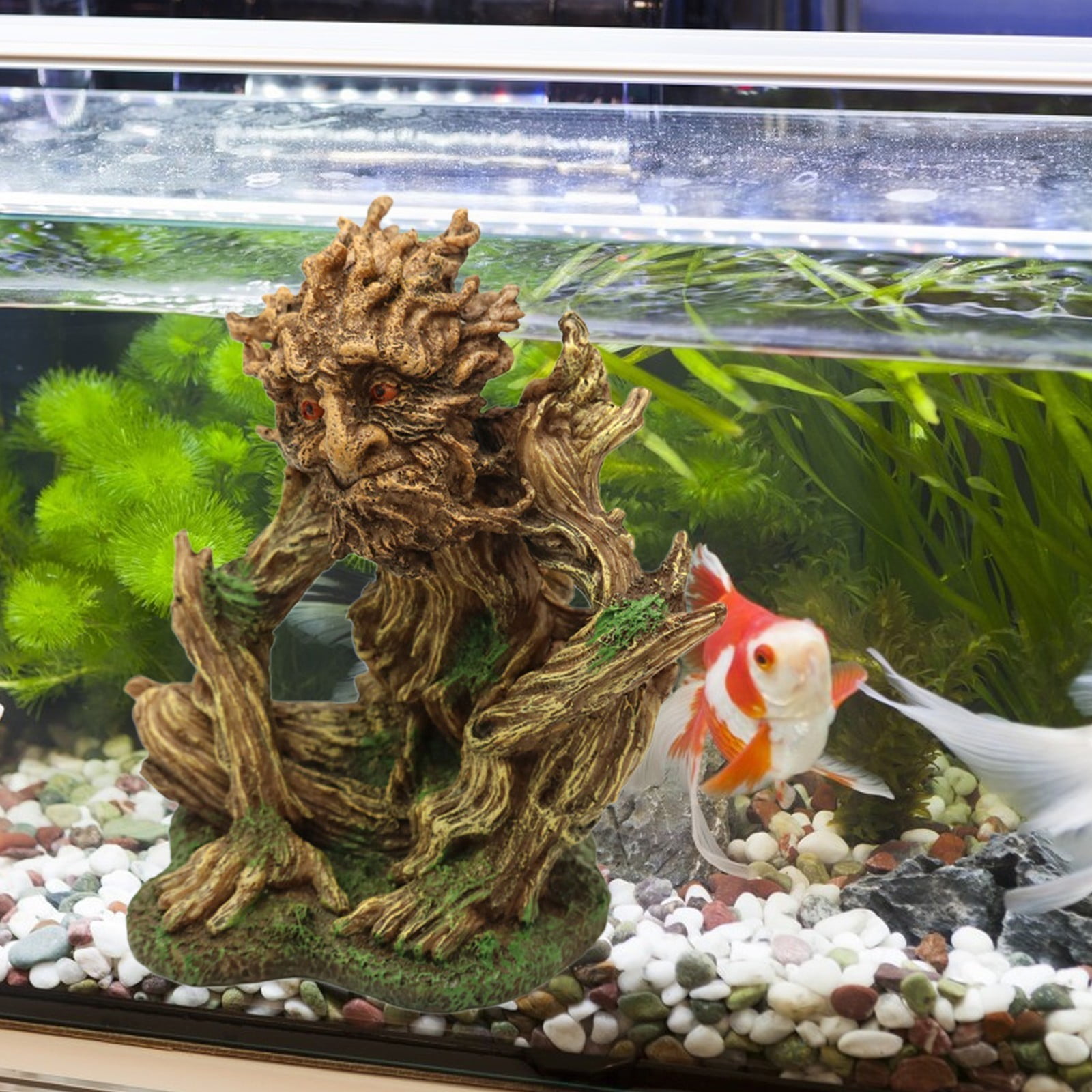 YAZHPA Aquarium Decoration， Artificial Tree Hideout Aquarium Landscaping Simulation Driftwood Fish Tank Resin Decoration For Aquarium Tree Root Log Ornament Decoration