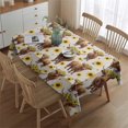thumbnail image 2 of Beige Highland Cow Sunflower Pattern Rectangle Tablecloth 60"x84",Waterproof Polyester Rectangle Table Cloth, Wipeable Spillproof Polyester Tablecloth for Dining, Camping, Indoor and Outdoor, 2 of 5