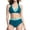 Green, variant on Tankini Swimsuits for Women 2026 Two Piece Color Blocking Tummy Control Modest Bathing Suit,Swim Tops with Short Swimwear
