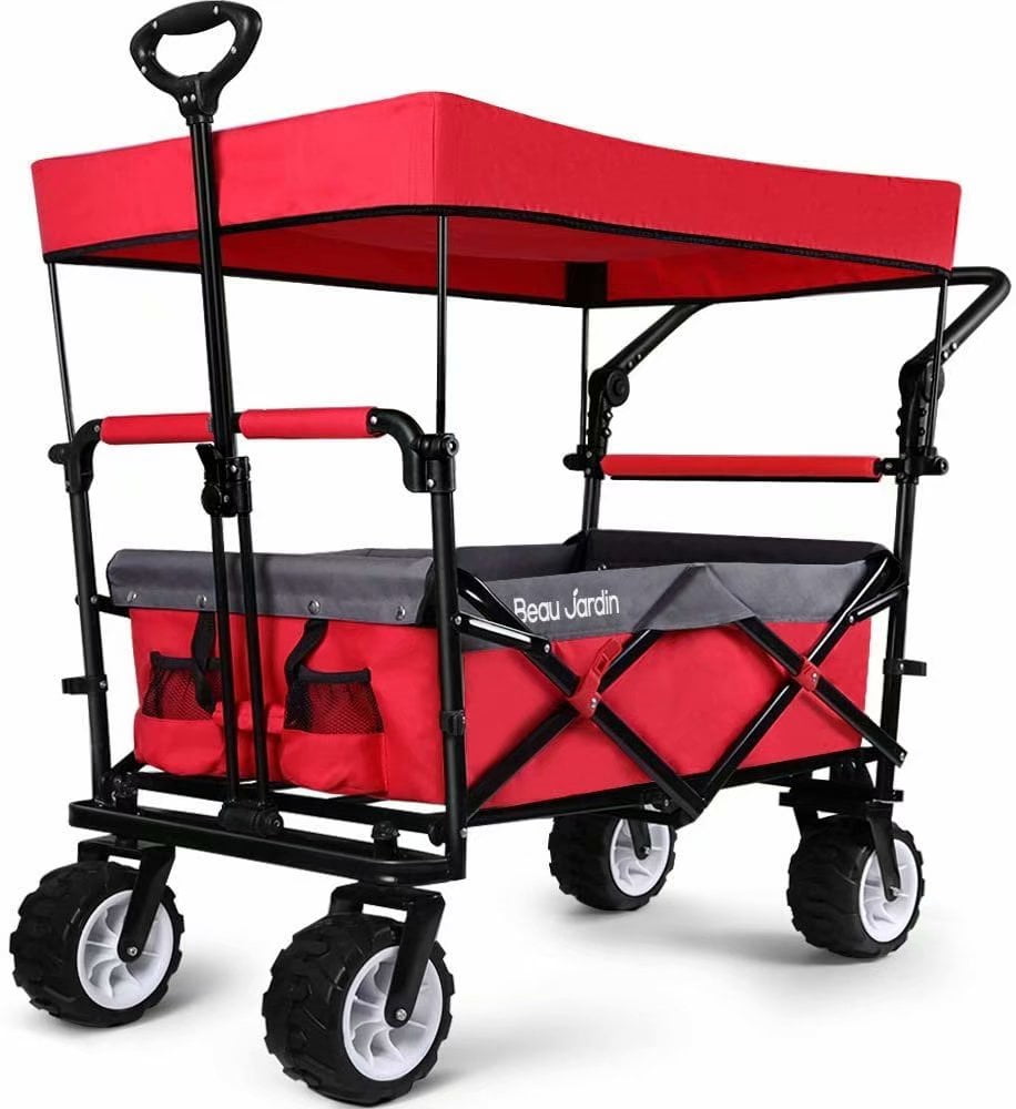 Collapsible Folding Wagon Cart Utility Garden Toy Buggy Camp Beach Sports 