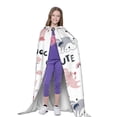 thumbnail image 4 of Honeii Cute Magic Bunny Print Poncho Cape, Cloak Coat, Snuggly Hooded Wearable Blanket, Hooded Cape For Teenagers,Halloween Costumes-Medium, 4 of 7