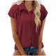 thumbnail image 1 of Camisas de Manga Larga para las Mujeres de Ajuste Suelto de las Mujeres de Algodón de Lino Blusa Casual Cuello en V, Poliéster, 1 of 8