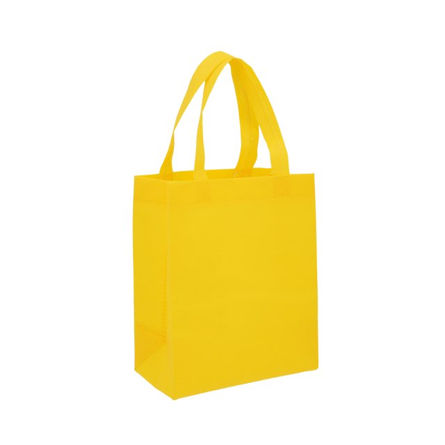 Mini bolsa ecológica termosellada de 80 gr/m2 con asa y fuelle.