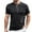 Black, variant on Afdoent T Shirts For Men Solid Color Button Open Neck Pocket Male Casual Loose Trend Business Short Sleeve T Shirt Comfort Tee Shirts