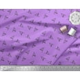 thumbnail image 2 of Soimoi Purple Poly Georgette Fabric set square & scale Hardware Decor Fabric Printed Yard 52 Inch Wide, 2 of 3