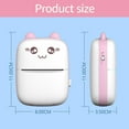 thumbnail image 2 of Portable Mini Pocket Printer BT Thermal Printer with Thermal Printing Paper USB Cable for Note Photo Document Printing Pink, 2 of 7