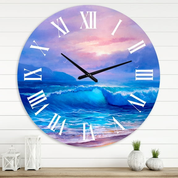 Designart 1 in Coastal Wall Clock