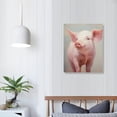 thumbnail image 3 of ONETECH Pig Decor Pig Bathroom Decor Pink Pictures Cute Pig Canvas Animal Wall Art for Home Kitchen Bedroom Nursery 16\x20\, 3 of 4
