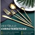 thumbnail image 3 of Juego de cubiertos de Acero Inoxidable Dorado Homelife 24 piezas 9EKD9, 3 of 5