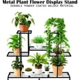 thumbnail image 6 of Stand, 5 Tiers Multifunctional  Stands for Indoor , Decorative Black   Shelf for Indoor Patio Garden Balcony and Yard (4 tiers 12 pots), 6 of 8