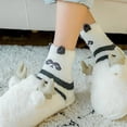 thumbnail image 3 of 3 Pairs Women's Fluffy Socks, Soft Fuzzy Socks Winter Comfy Warm Fluffy Socks, 3 of 5