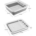 thumbnail image 3 of Collapsible Dish Drying Rack Portable Dinnerware Drainer Organizer for Kitchen RV Campers Travel Trailer Space Saving Kitchen Storage Tray, 3 of 7