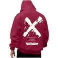thumbnail image 4 of Men's Big and Tall Graphic Hoodie with Printed Design for Casual Round Neck Style, 4 of 8